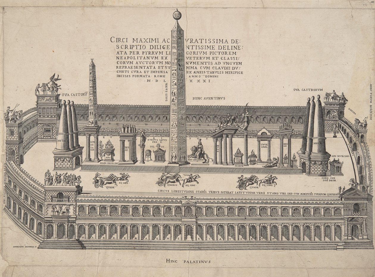 En veldig nøyaktig beskrivelse av Circus Maximus av Antonio Lafreri
