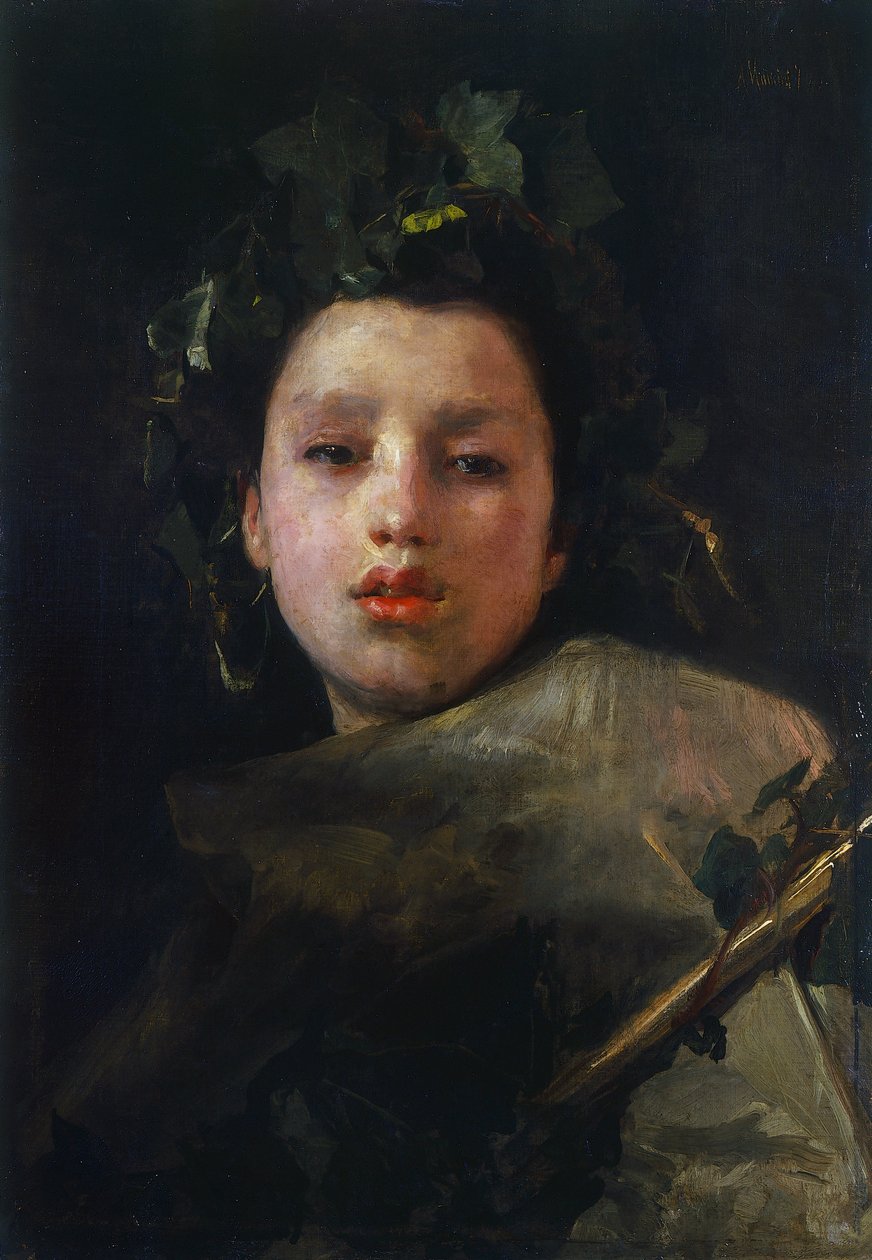Bacchus som gutt av Antonio Mancini