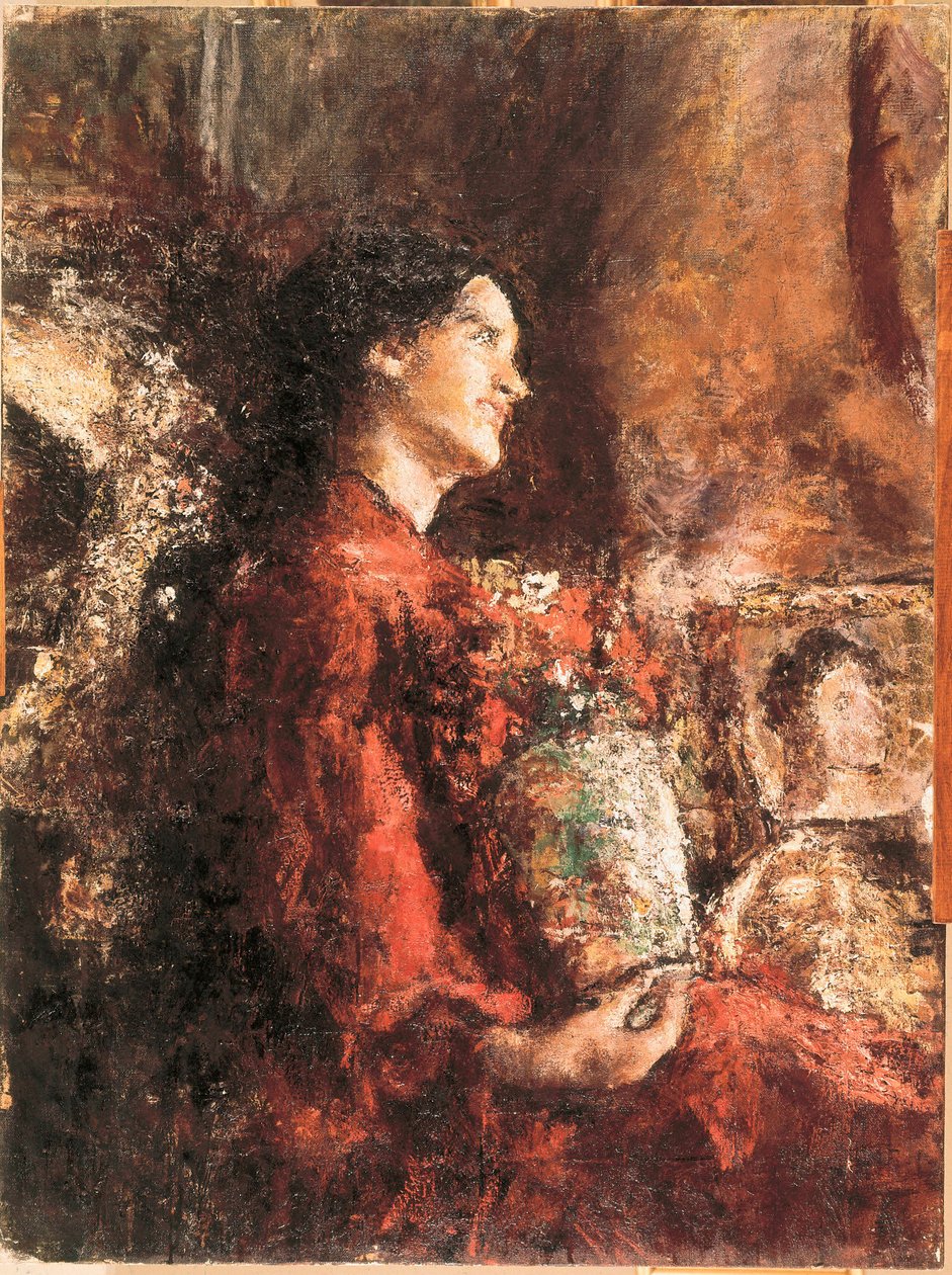 Lidia, slutten av 1800-begynnelsen av 1900-tallet (oljemaleri) av Antonio Mancini