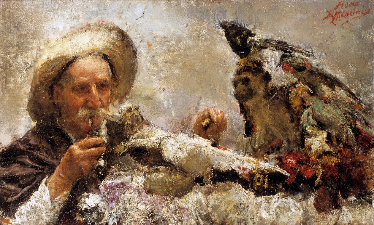 Spåkonen (olje på lerret) av Antonio Mancini
