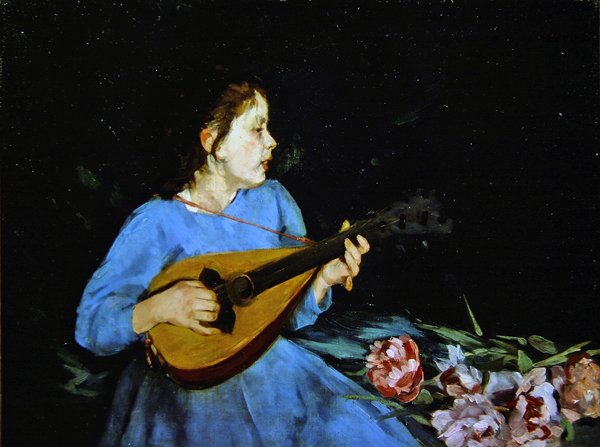 Mandolinspilleren (olje på lerret) av Antonio Mancini