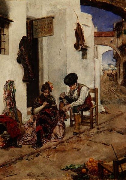 Reparer Picadors-jakken av Antonio Maria Fabres y Costa