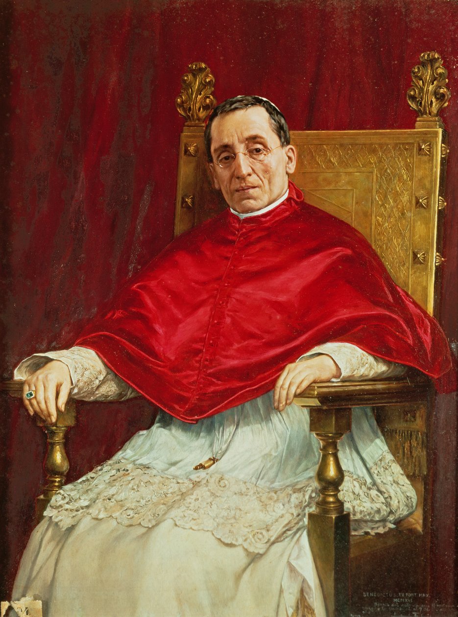 Portrett av pave Benedikt XV av Antonio Maria Fabres y Costa
