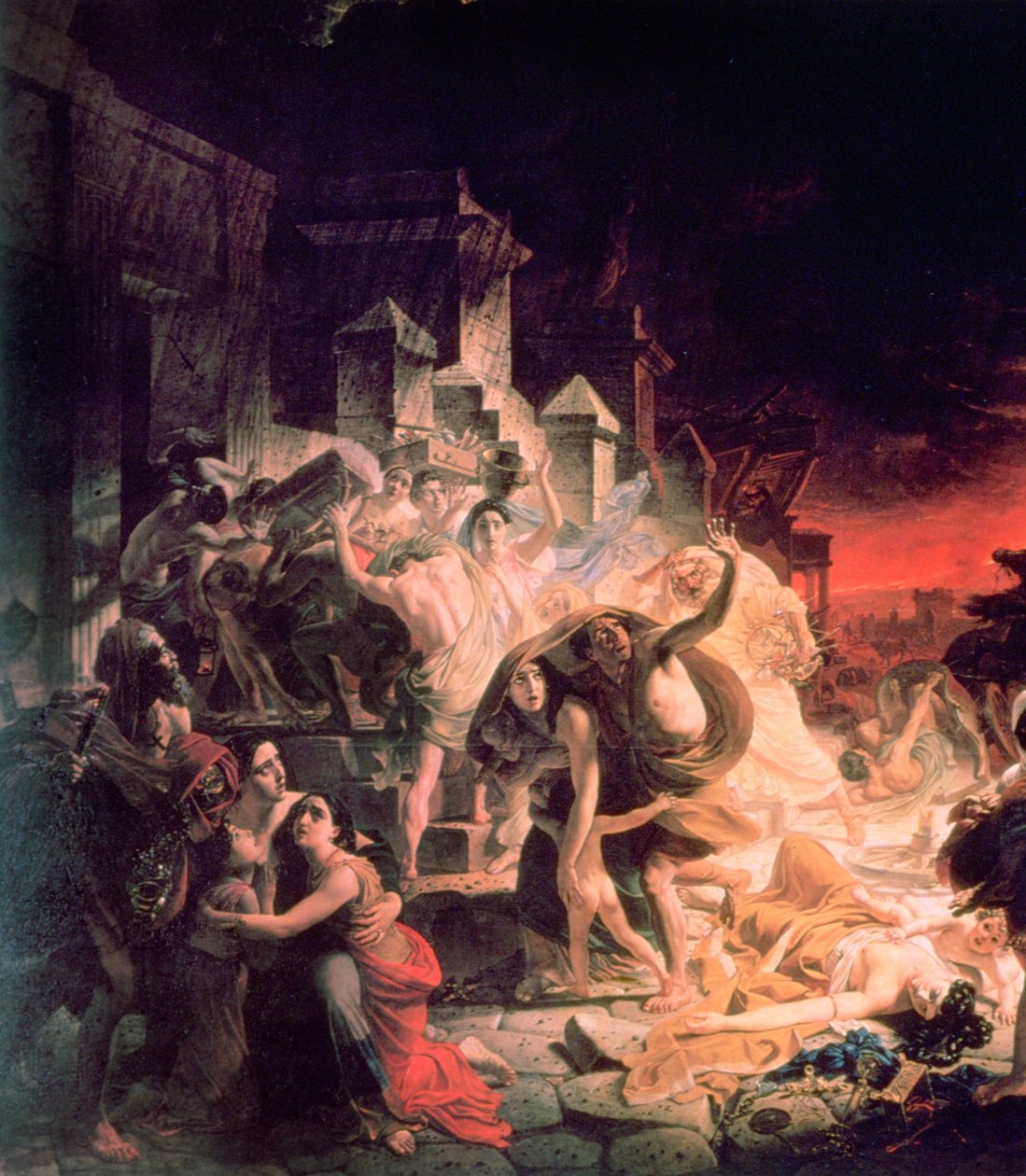 Den siste dagen i Pompeii-detaljen, 1833 av Antonio Molinari