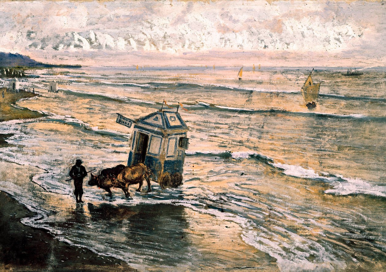 Mar Cantabrico (Cantabrian Sea) Maleri av Antoni Munoz i Degrain (1841-1924) av Antonio Munoz Degrain