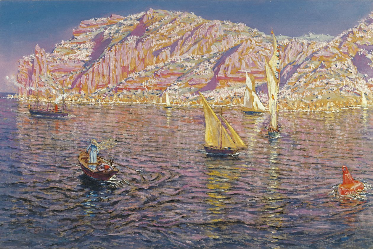 Utsikt over Palma de Mallorca-bukten - Munoz Degrain, Antonio (1840-1924) - ca. 1905 - Olje på lerret - 89x133,5 - Carmen Thyssen Museum, Malaga av Antonio Munoz Degrain