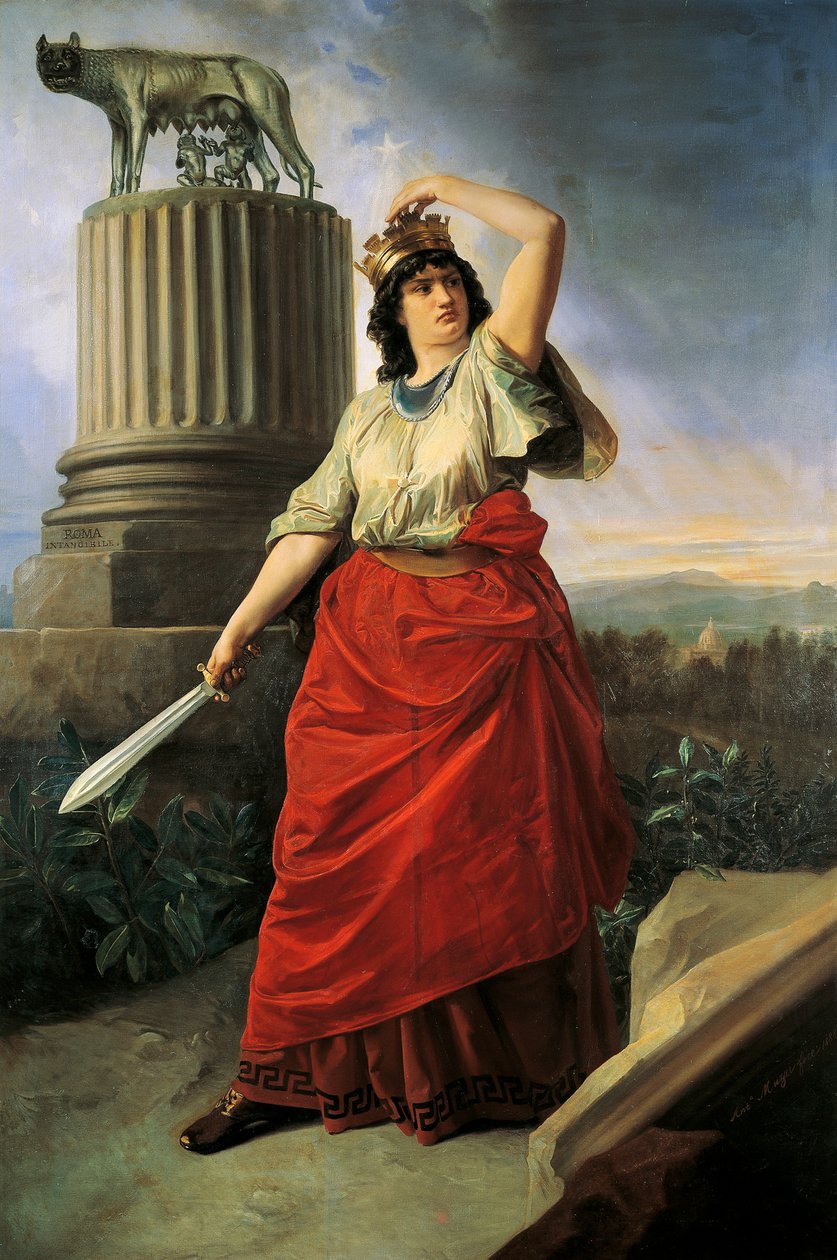 Allegory of Unification of Italy, av Antonio Muzzi (1815-1894) av Antonio Muzzi
