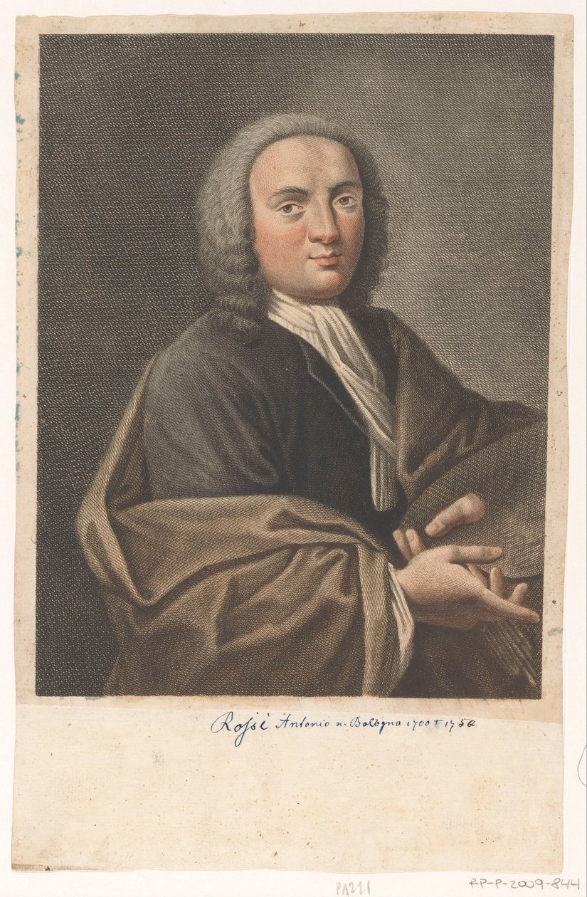 Portrett av kunstneren Antonio Rossi av Antonio Pazzi