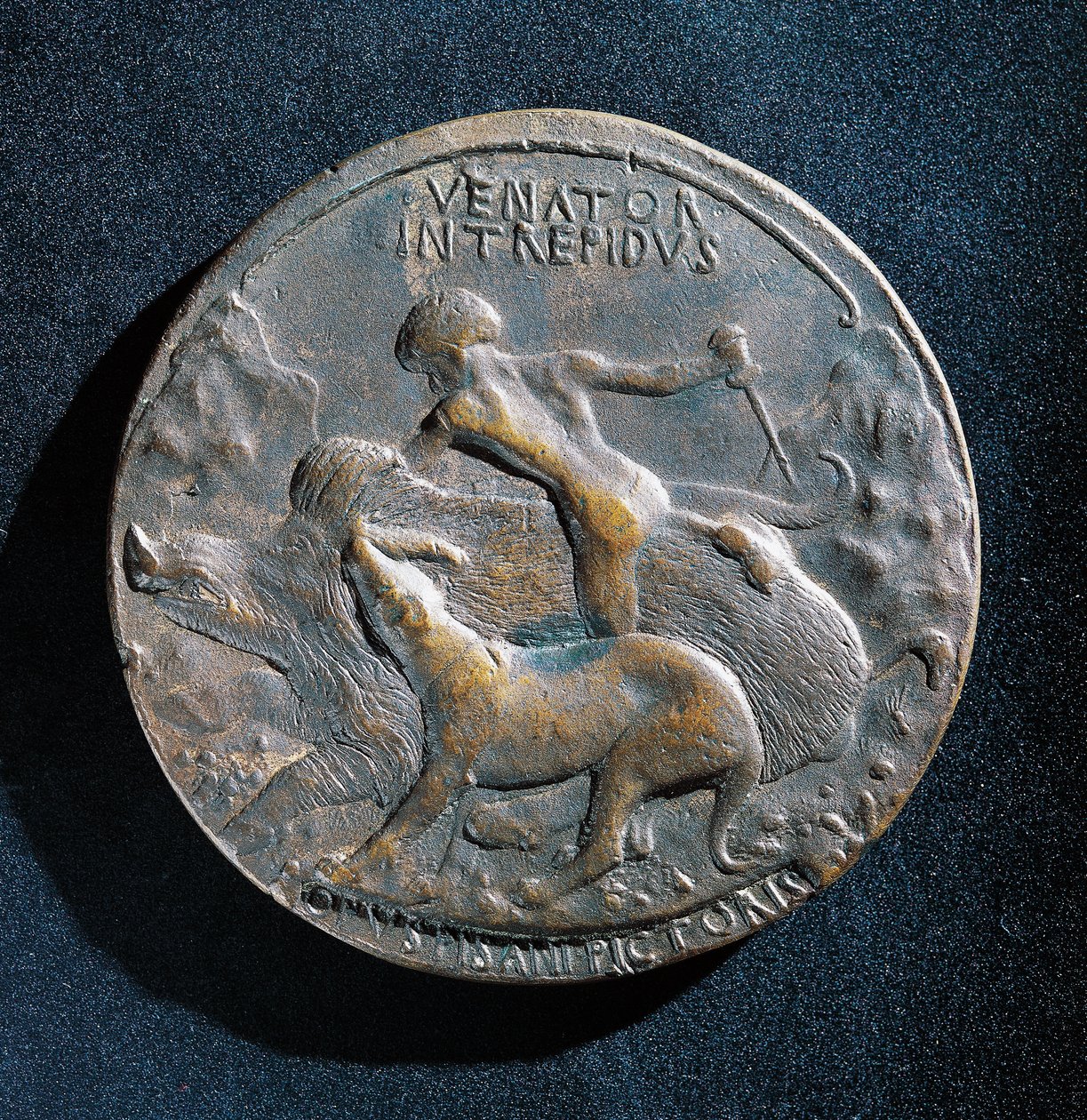 Bronsemedalje av Alfonso V av Aragon (1394–1458) av Antonio Pisanello