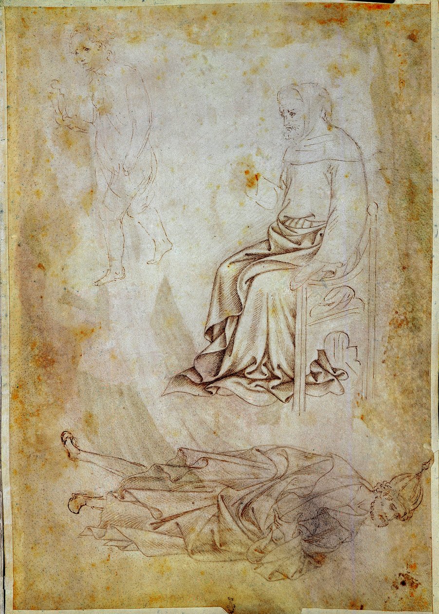 Tegning av Antonio di Puccio Pisano dit Pisanello (1395-1455) Chantilly, Musee Conde av Antonio Pisanello
