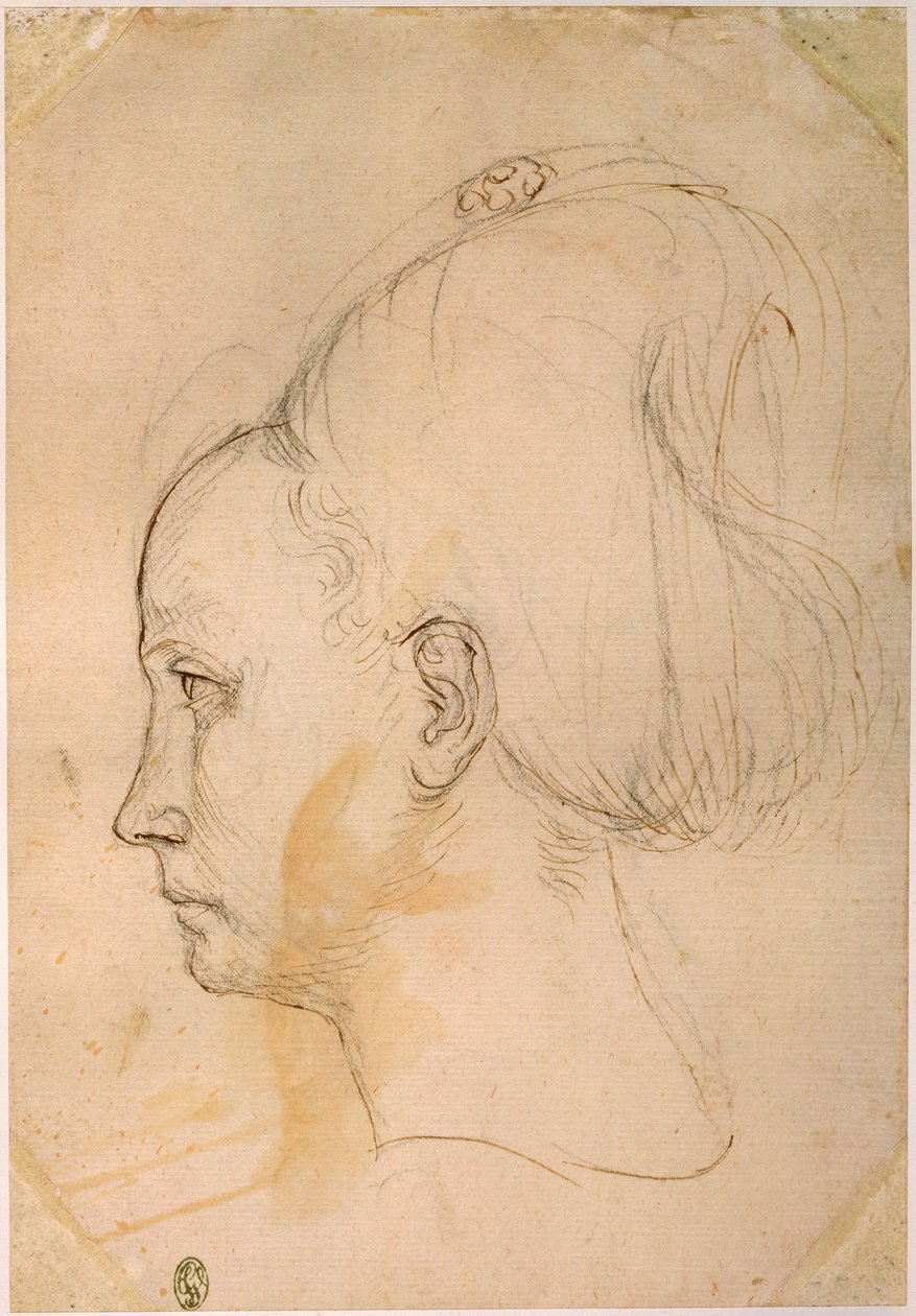 Frankrike, Paris, sjef for en ung kvinne av Antonio Pisanello