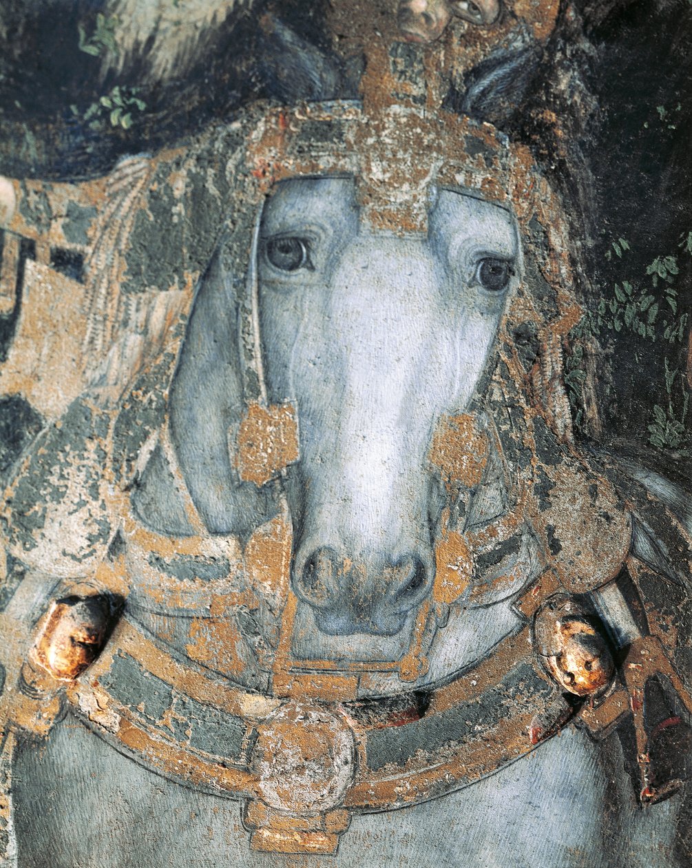 Hest i sele, detalj fra St George and the Princess av Antonio Pisanello
