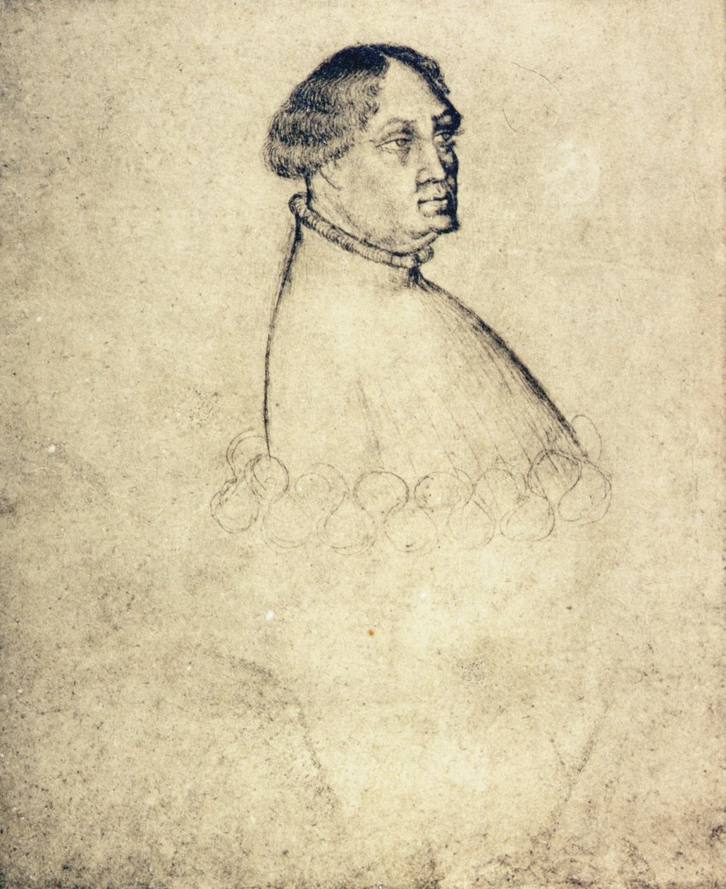 Portrett av Giangaleazzo Visconti (1351-1402) (kritt på papir) av Antonio Pisanello