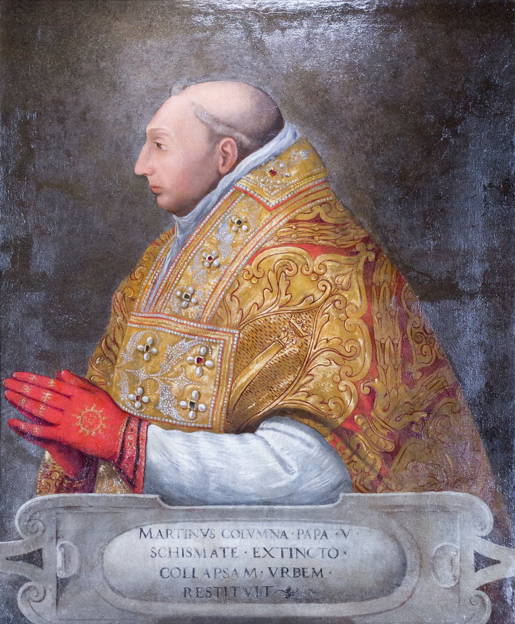 Portrett av pave Martin V Colonna av Antonio Pisanello