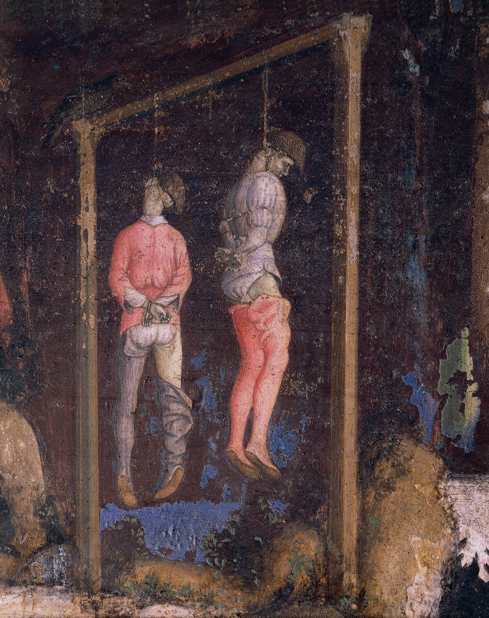 De hengte mennene, detalj fra St. George og prinsessen av Antonio Pisanello