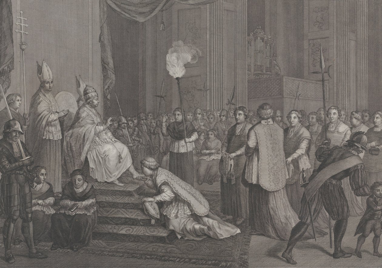 Kroningen av pave Pius VI, 1801. av Antonio Poggioli