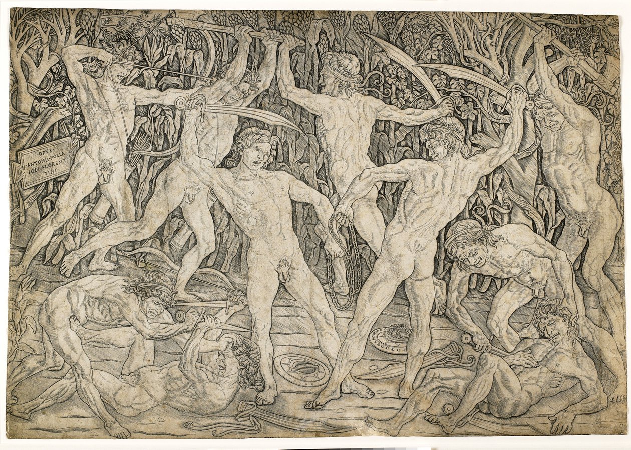 Battle of the Nudes av Antonio Pollaiuolo