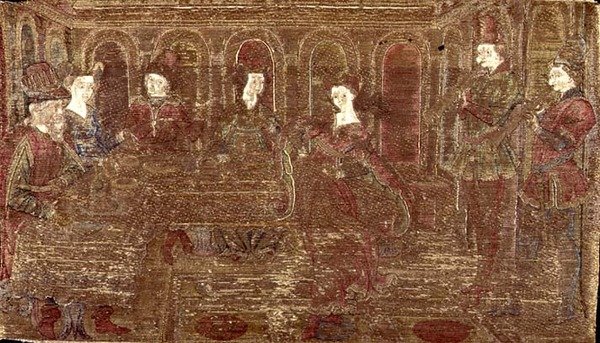 The Dance of Salome, billedvev som skildrer scener fra helgenens liv (tekstil) av Antonio Pollaiuolo