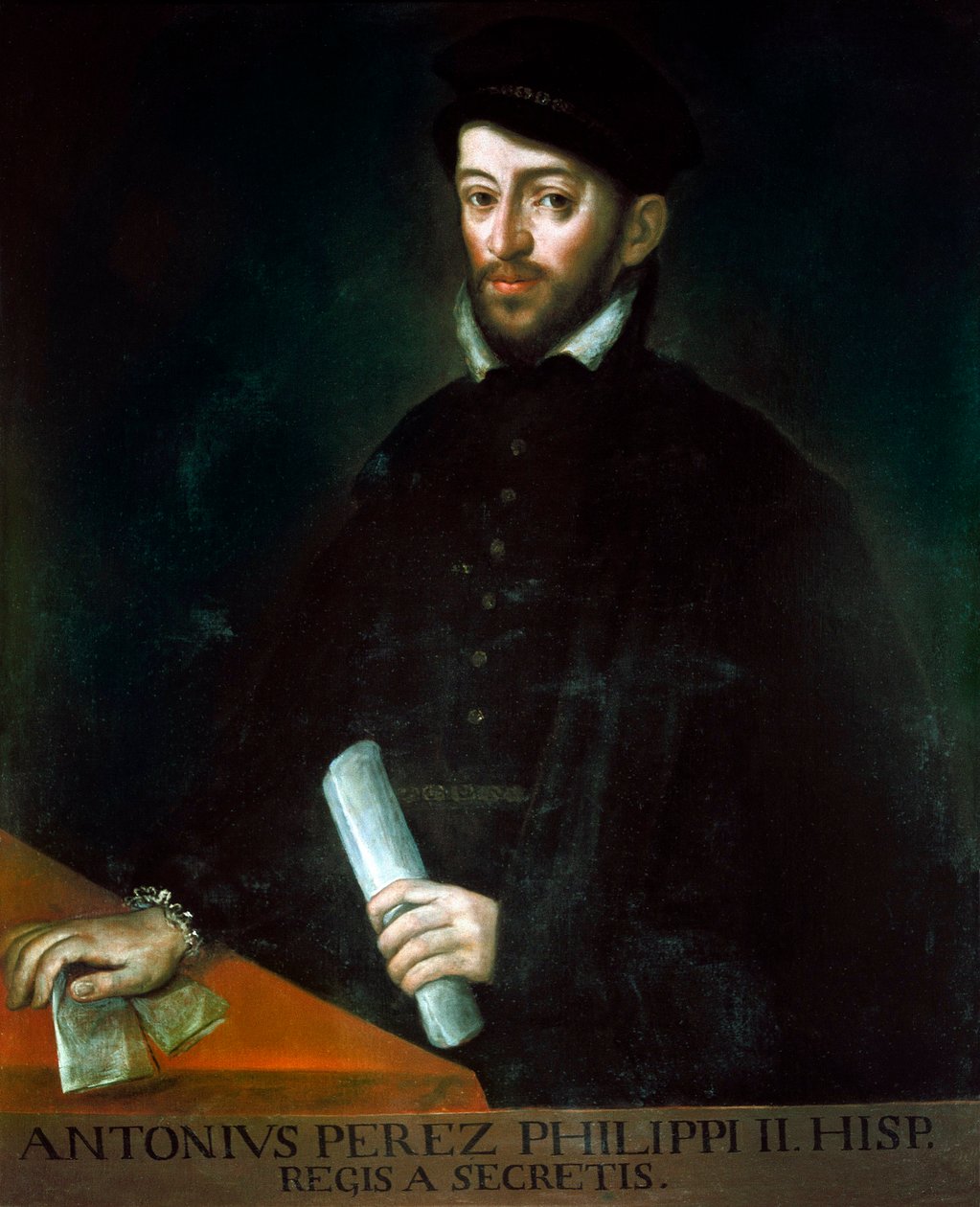 Portrett av Antonio PEREZ (1540-1611). Spansk politikersekretær for Philip II. Maleri av Antonio PONZ (1725-1792) av Antonio Ponz