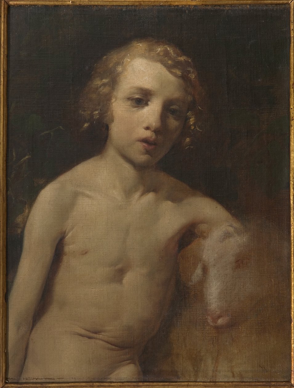 San Giovannino (Spedbarn St. John) (olje på lerret) av Antonio Simonazzi