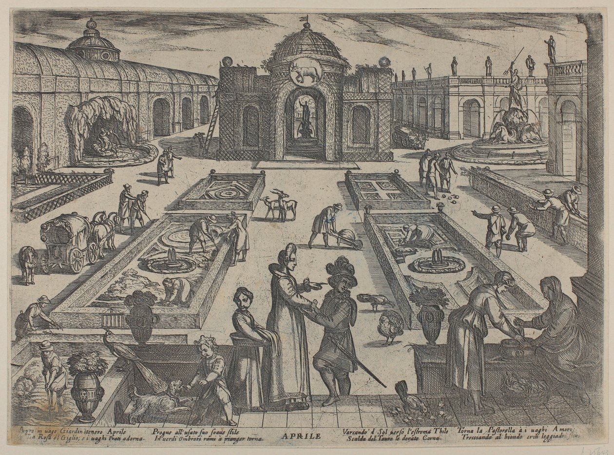 April: En hage (De tolv månedene I) av Antonio Tempesta