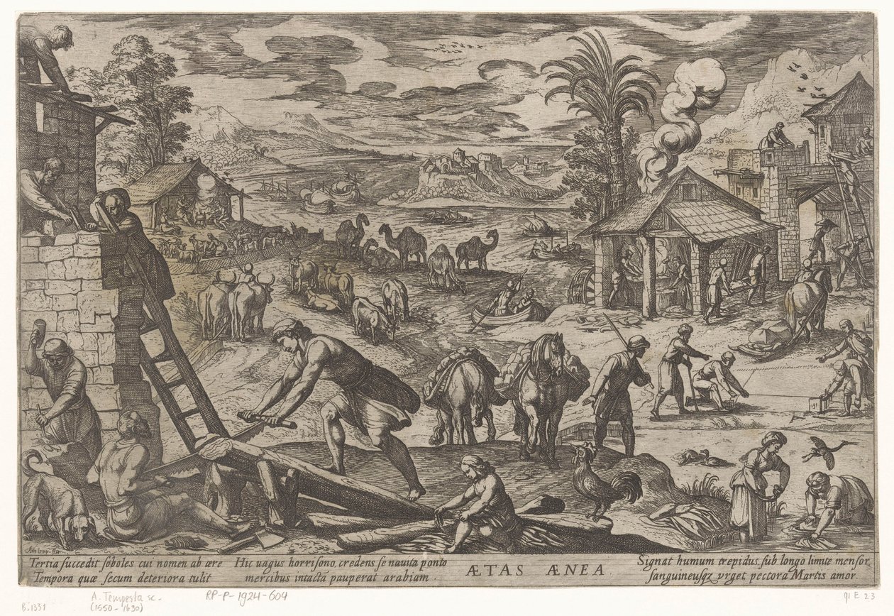 Bronsealderen Aetas aenea (tittel på objekt) Four Ages of the World (serietittel) av Antonio Tempesta