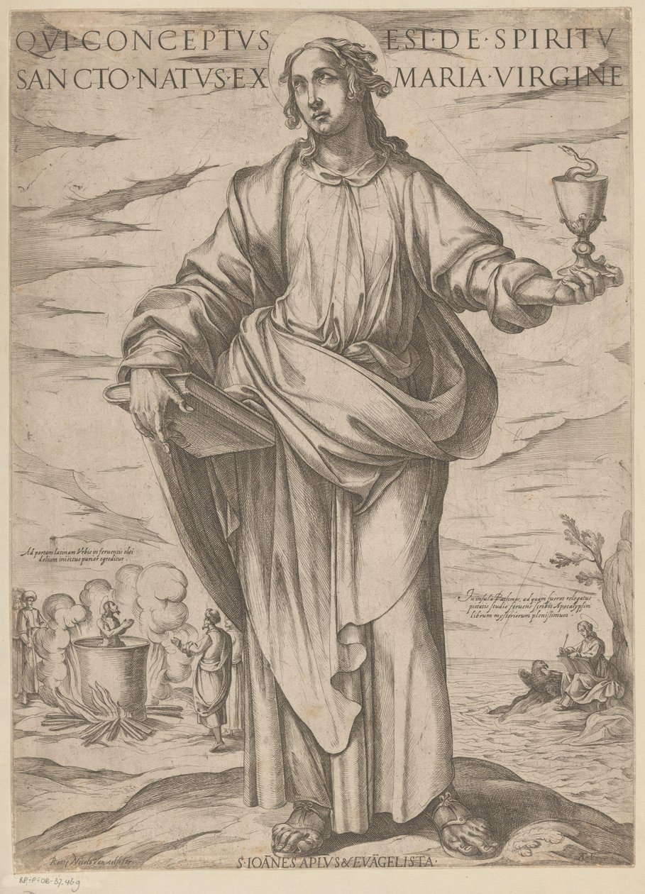 Av Saint John Som ble unnfanget av Den Hellige Ånd, født av jomfru Maria (tittel på objekt) Kristus, Maria og apostelen (serietittel) av Antonio Tempesta