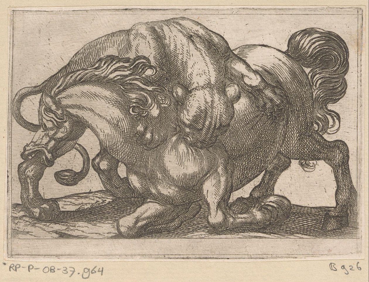 En løvinne angriper en hest Kampdyr (serietittel) av Antonio Tempesta