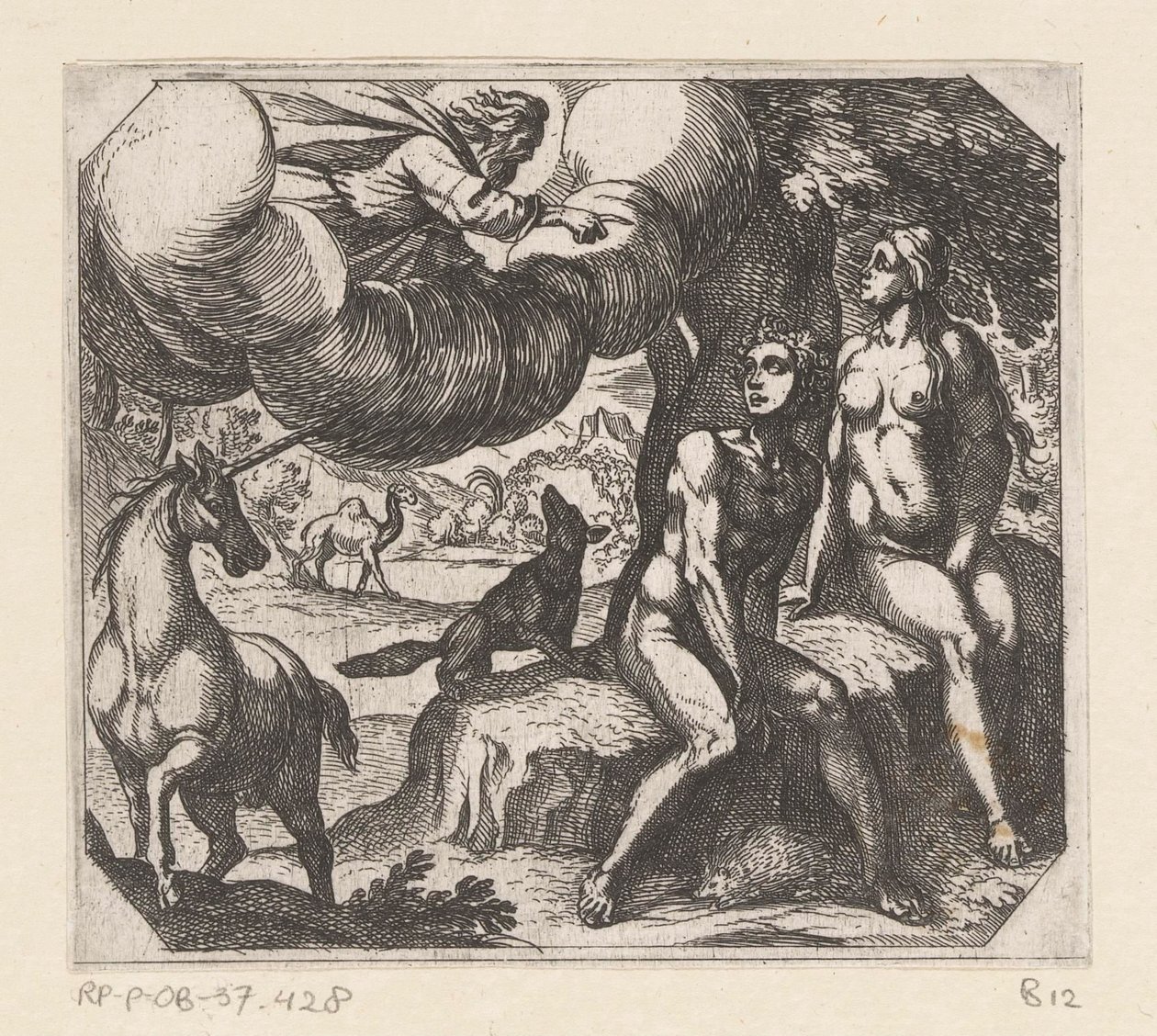 Gud klandrer Adam og Eva for ulydighet The Creation (serietittel) av Antonio Tempesta