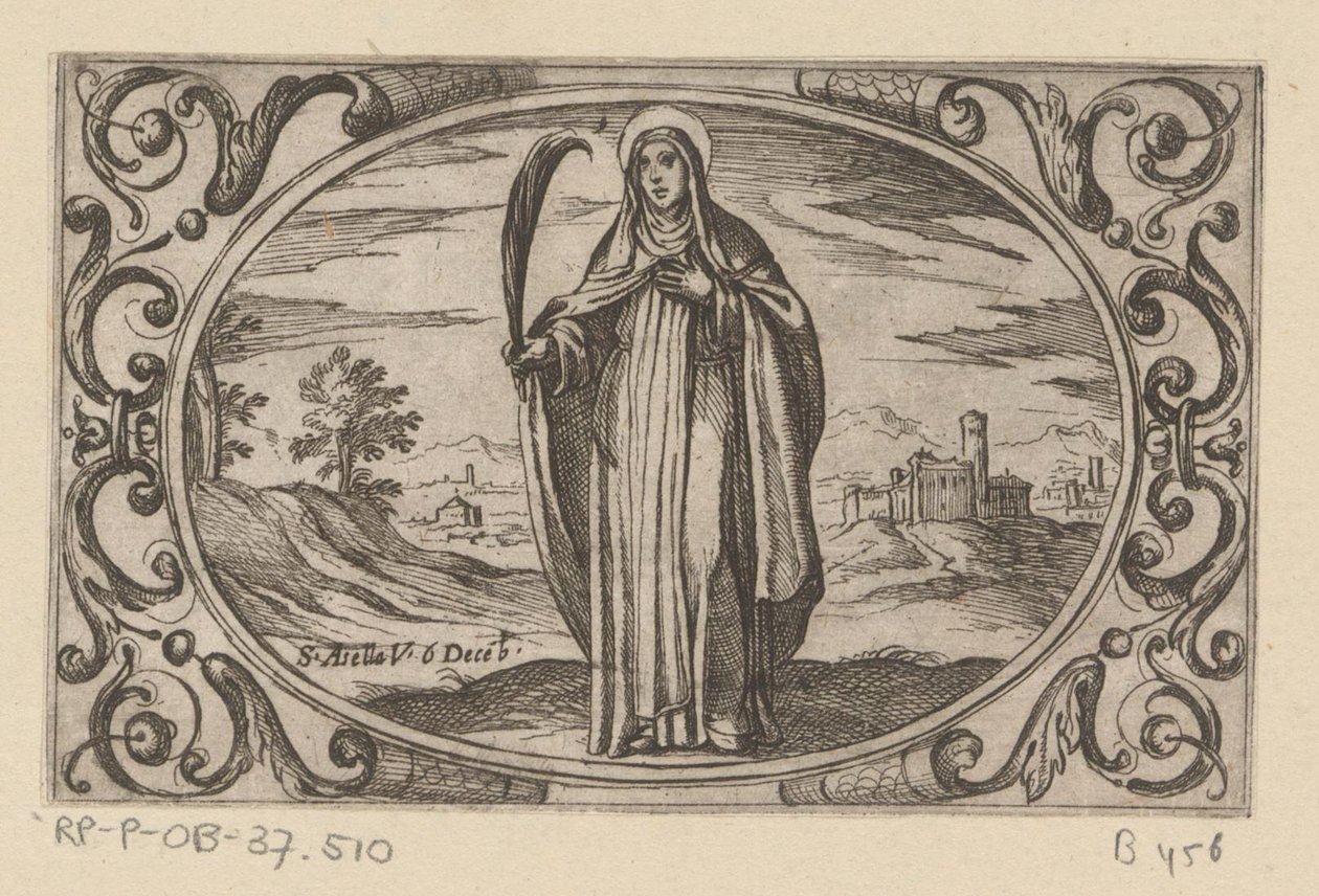 H. Asella Romeinse martelaressen (serietittel) Imagini di moltes vergini Rom i martyrium (serietittel) av Antonio Tempesta