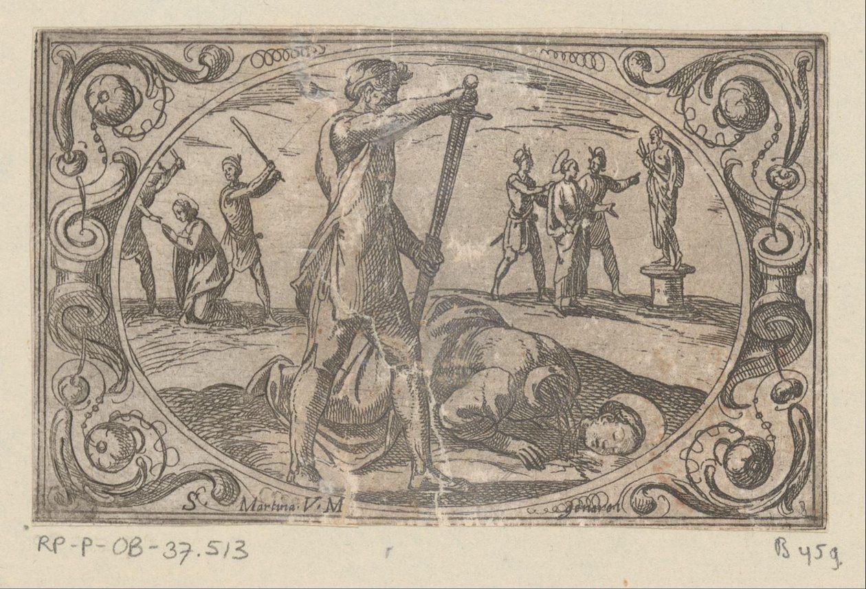 H. Martina Romeinse martelaressen (serietittel) Imagini di moltes vergini Rom i martyrium (serietittel) av Antonio Tempesta