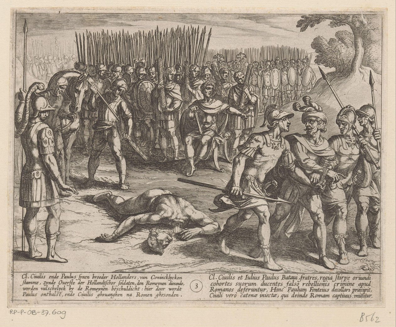Julius Civilis blir arrestert og broren Paulus halshugget The Batavian Wars against the Romans (serietittel) Batavorum cum Romanis Bellum (serietittel) av Antonio Tempesta