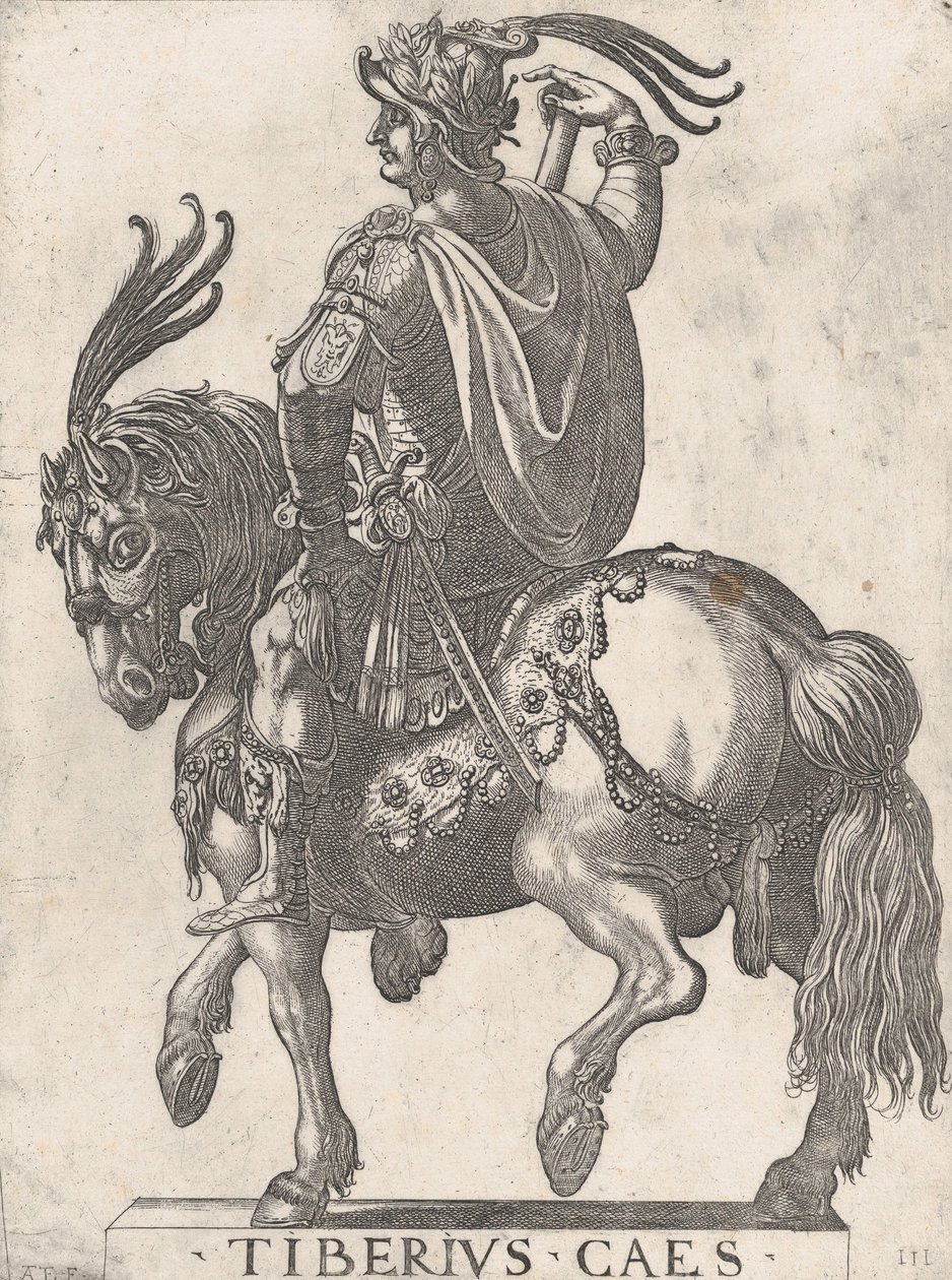 Plate 3: Keiser Tiberius til hest, fra 