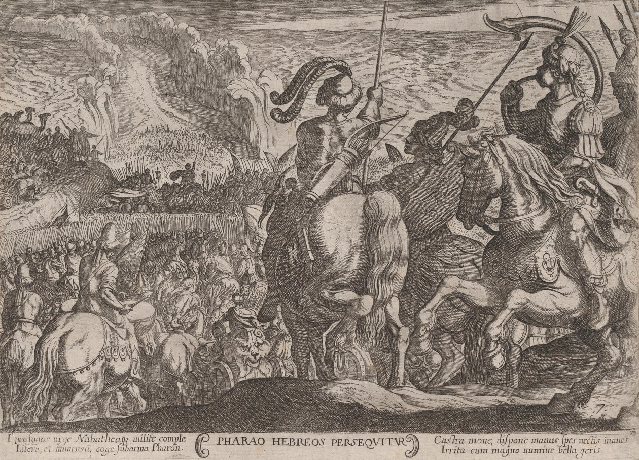 Plate 7: Egypterne som forfølger israelittene, fra 