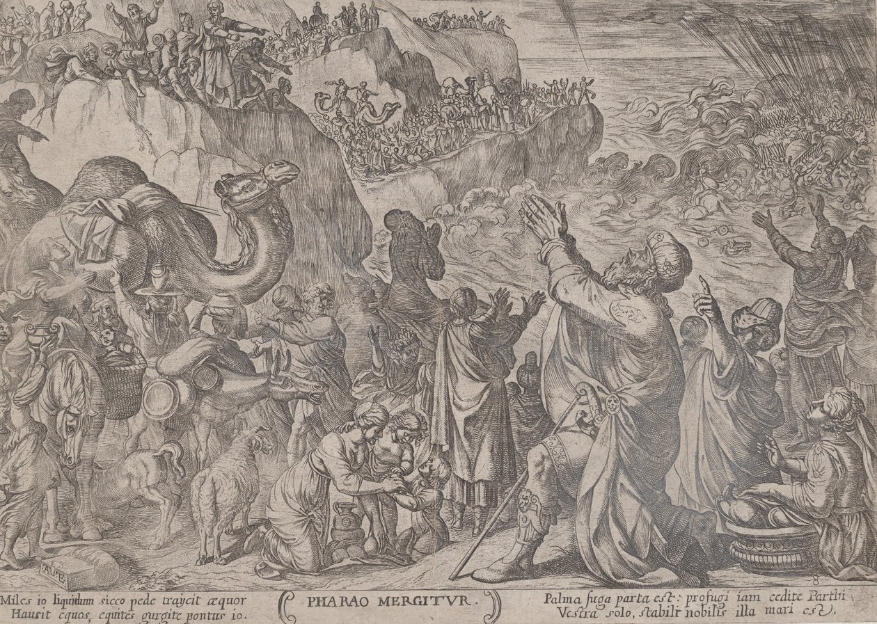 Plate 8: Egypterne drukner i Rødehavet, fra 