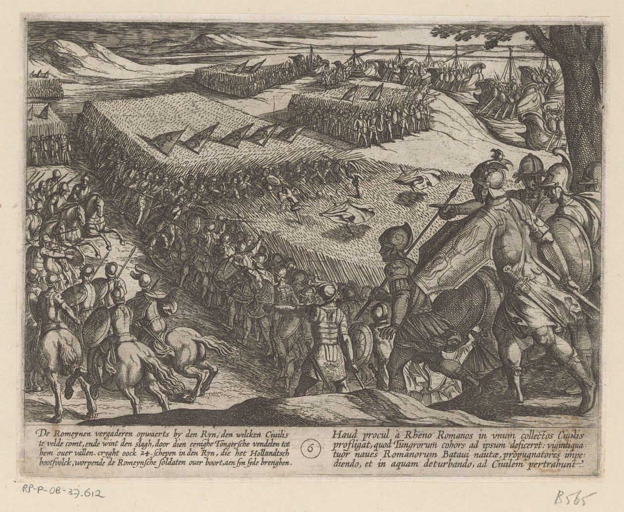 Romerne beseiret ved Rhinen De bataviske krigene mot romerne (serietittel) Batavorum cum Romanis Bellum (serietittel) av Antonio Tempesta
