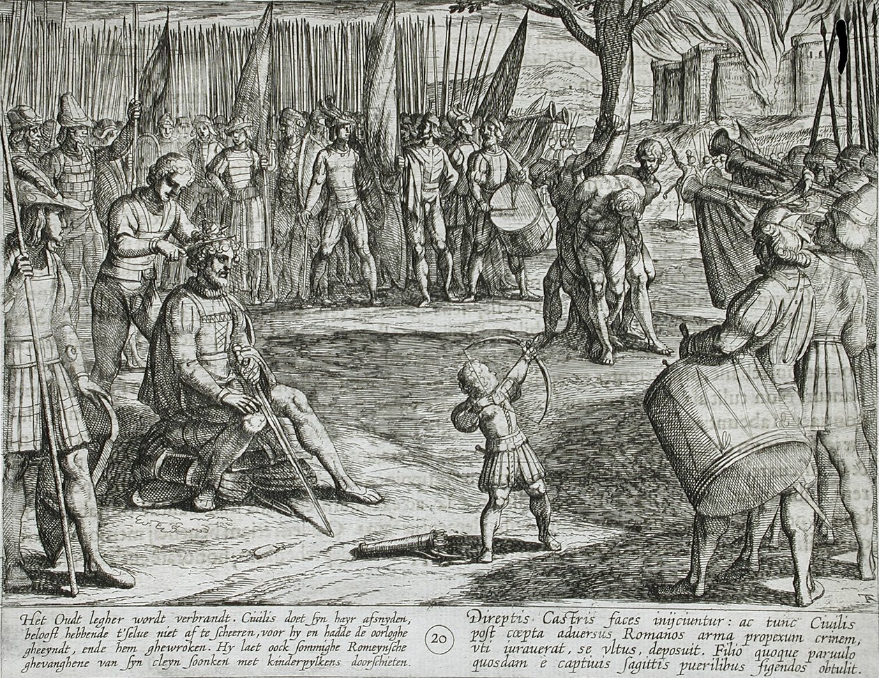 Brenningen av den gamle festningen av Antonio Tempesta