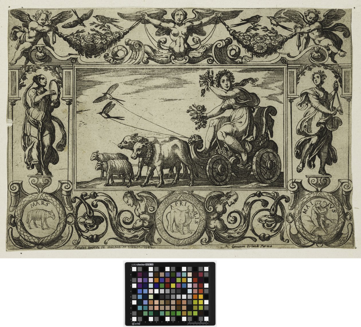 De fire årstidene: Våren, 1592 av Antonio Tempesta