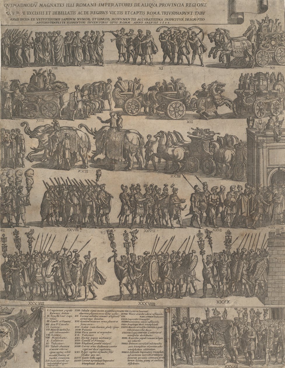 Triumf av en romersk keiser venstre side, 1603. av Antonio Tempesta