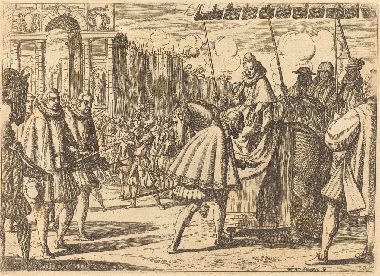 Triumfinntreden av Margaret av Østerrike av Antonio Tempesta