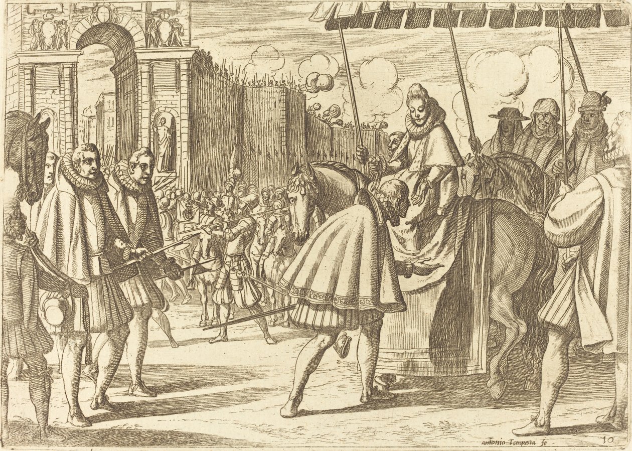 Triumfinntreden av Margaret av Østerrike av Antonio Tempesta