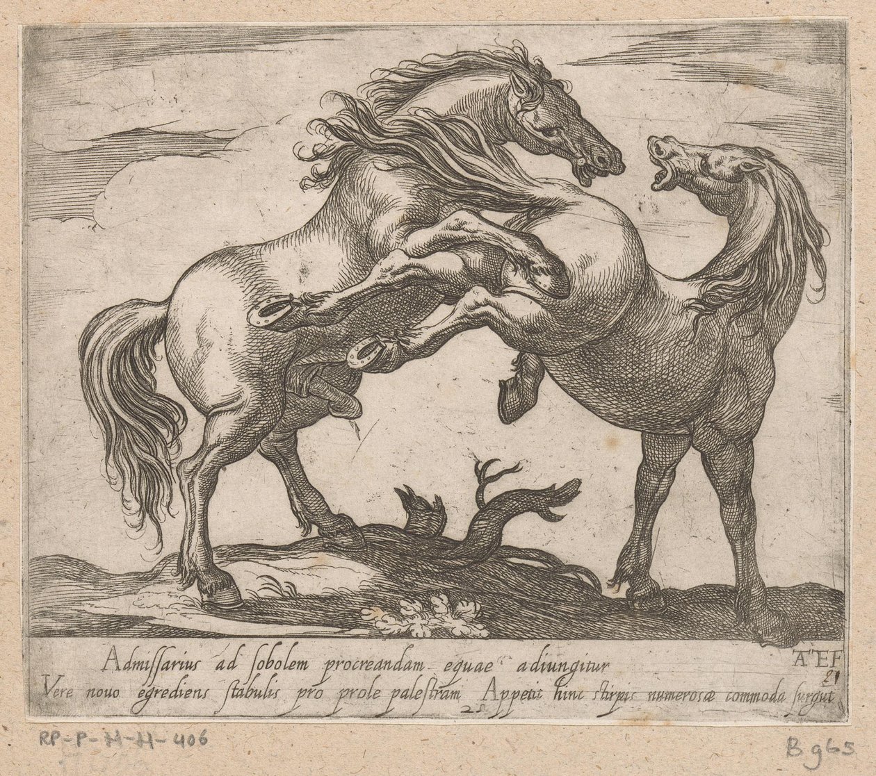Twee parende paarden Paarden uit verschiedelden landen (serietittel) Med disse lederne vil du bli feiret som en leder med viroru-munn. av Antonio Tempesta