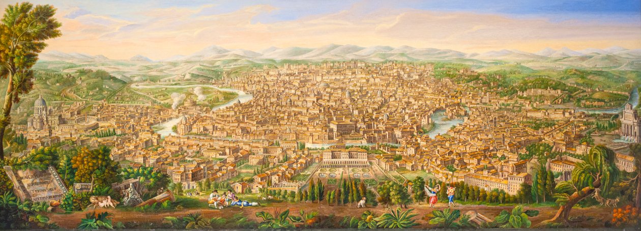 Panoramautsikt over Roma fra Janiculum Hill av Antonio Testa