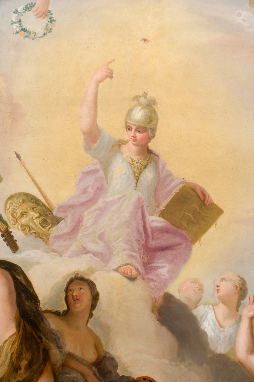 Minerva omgitt av kunst og vitenskap, detalj fra Banketthuset av Antonio Verrio