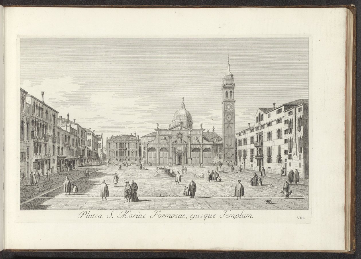 Utsikt over Campo Santa Maria Formosa te Venetië The Square of St. Mary Formosa og dets tempel (tittel på objekt) Gezichten op bugemenen en pleinen in Venetië (serietittel) Den mest kjente utsikten over byen Venezia, fra Antoniuskanalens 38. luftavlastning av Antonio Visentini