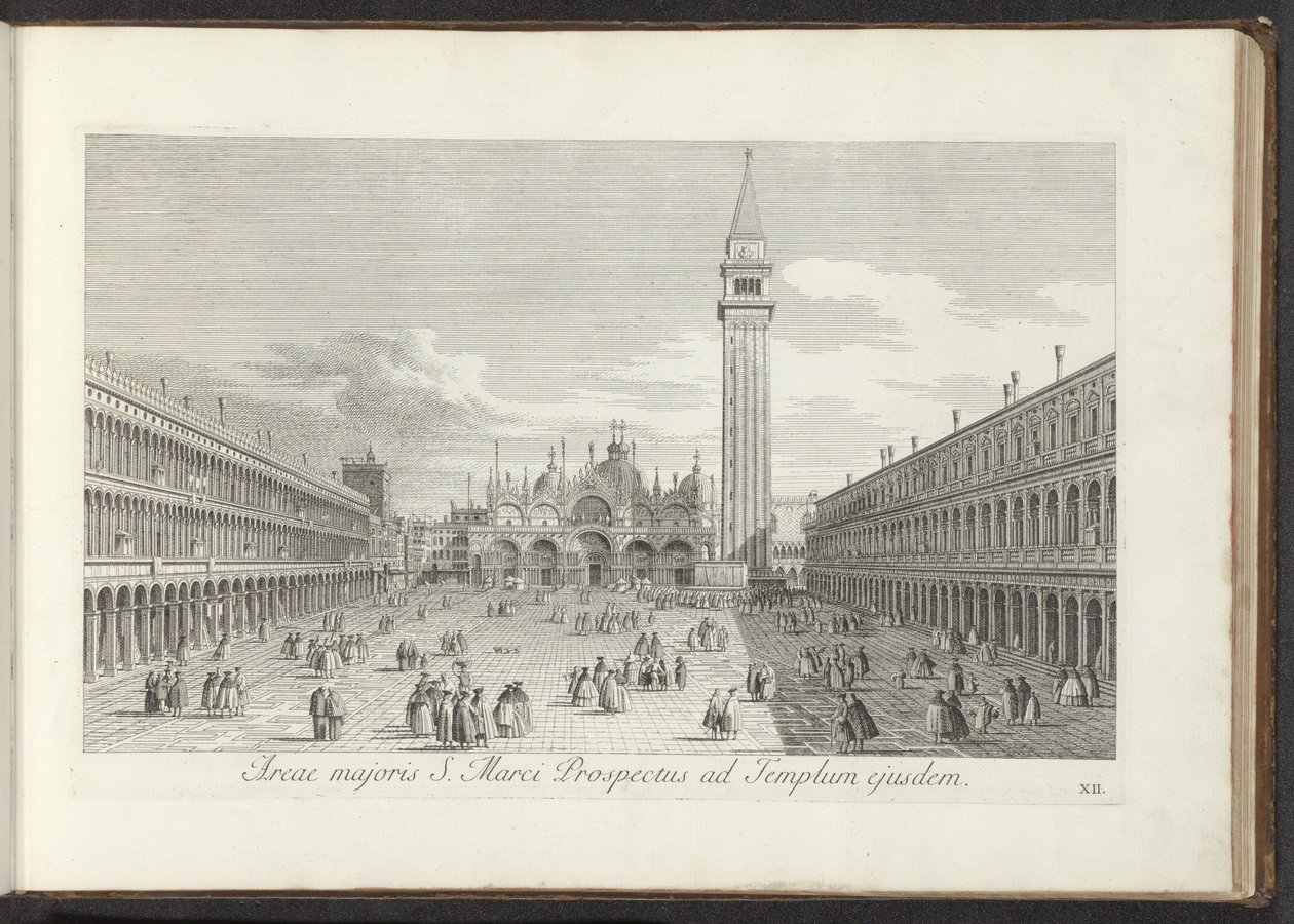 Se på San Marcoplein og San Marco te Venetië Greater Area of ​​St. Mark Prospekt til samme tempel (tittel på objekt) Gezichten op bugemenen en pleinen in Venetië (serietittel) Mer kjent utsikt over byen Venezia, fra Antonius-kanalens plate X av Antonio Visentini