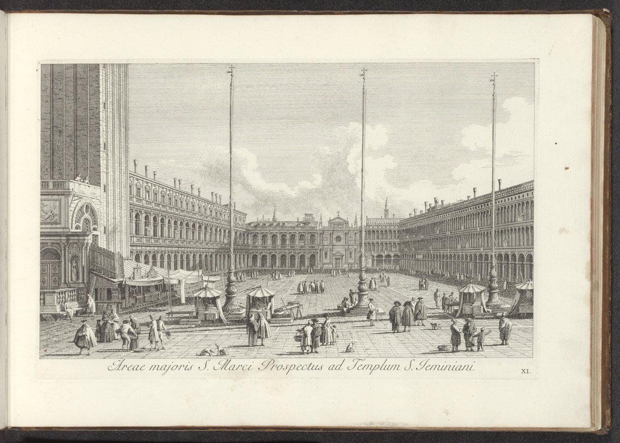 Se på San Marcoplein i Venezia Greater Area of ​​St. Mark Prospekt til Temple of St. Jeminiani (tittel på objekt) Gezichten op bugemenen en pleinen in Venetië (serietittel) Mer kjent utsikt over byen Venezia, fra Antonius-kanalen, 38 luftpaneler av Antonio Visentini