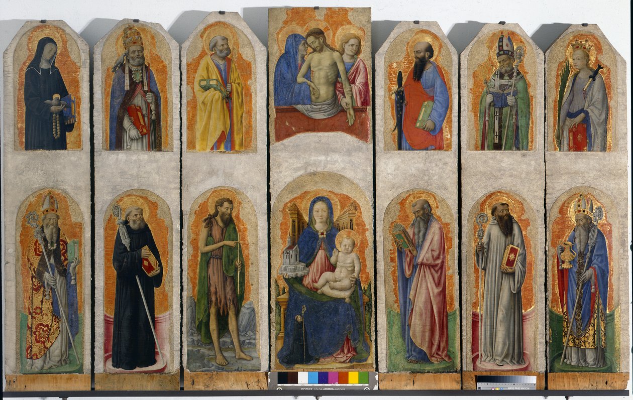 Polyptyk fra Praglia, ca. 1448 av Antonio Vivarini