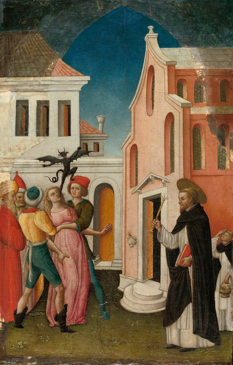 Sankt Peter Martyr som utdriver en kvinne besatt av en djevel av Antonio Vivarini