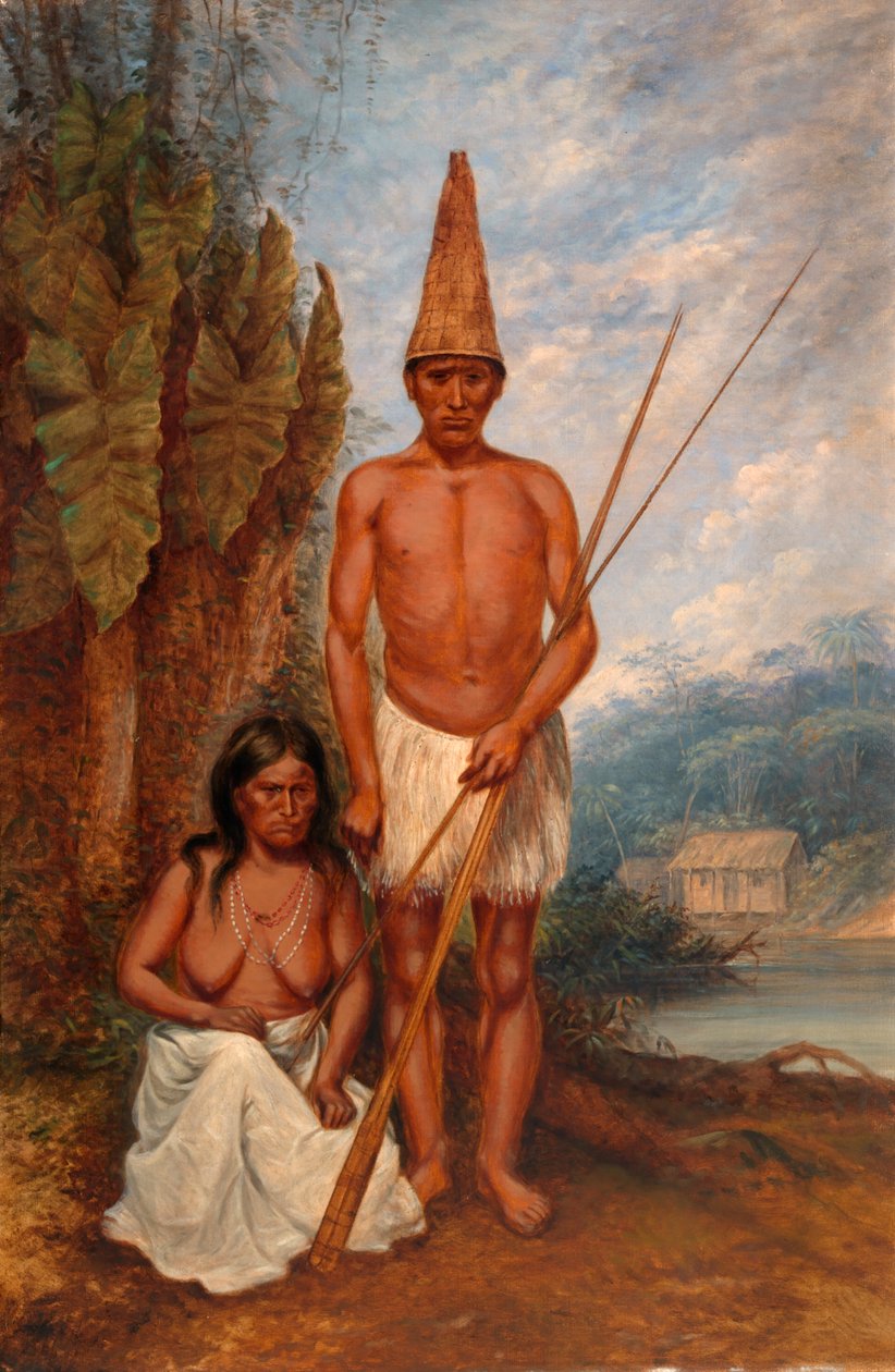 Omagua-indianere, ca. 1893. av Antonio Zeno Shindler